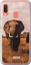 Samsung Galaxy A20e Hoesje Transparant TPU Case - Elephants #ffffff