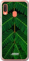 Samsung Galaxy A20e Hoesje Transparant TPU Case - Symmetric Plants #ffffff