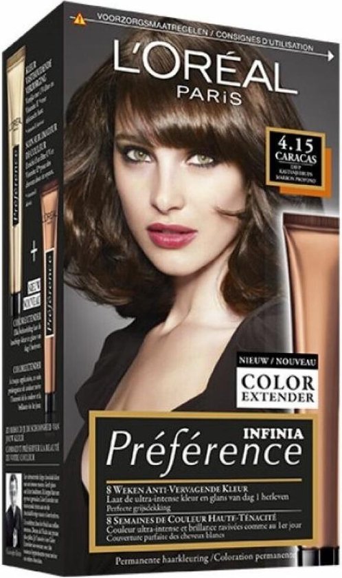 L’Oréal Paris Préférence 4.15 - Diep Kastanjebruin - Haarverf met Color extender