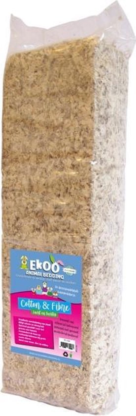 Ekoo Bedding Cotton N Fibre Inhoud - 15 Liter - Ekoo animal Bedding