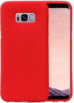 Wicked Narwal | Sand Look TPU Hoesje voor Samsung Galaxy S8 + Plus Rood