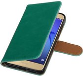 Wicked Narwal | Premium TPU PU bookstyle / book case/ wallet case voor Huawei P8 Lite 2017 Groen