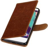 Wicked Narwal | Premium TPU PU Leder bookstyle / book case/ wallet case voor HTC One X10 Bruin