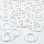 Creotime Plastic Ring Wit 50 Stuks 19 Mm
