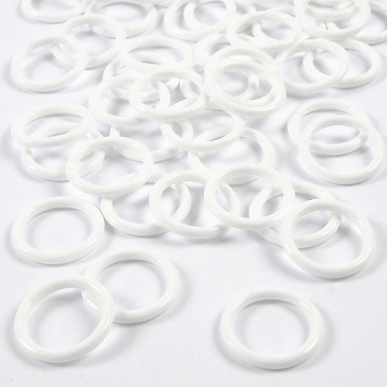 Creotime Plastic Ring Wit 50 Stuks 19 Mm | bol.com