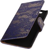 Wicked Narwal | Lace bookstyle / book case/ wallet case Hoes voor Huawei Nexus 6P Blauw