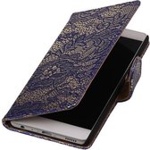 Wicked Narwal | Lace bookstyle / book case/ wallet case Hoes voor Huawei P9 Blauw