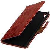 Wicked Narwal | Snake bookstyle / book case/ wallet case Hoes voor sony Xperia XA Rood