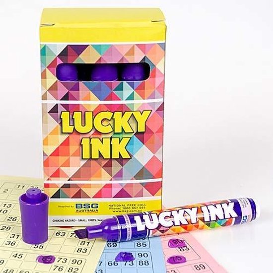 Afbeelding van het spel Bingostiften Lucky Ink 12 stuks - Paars
