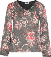 Cassis - Female - Blouse twee stoffen bloemenprint  - Roze