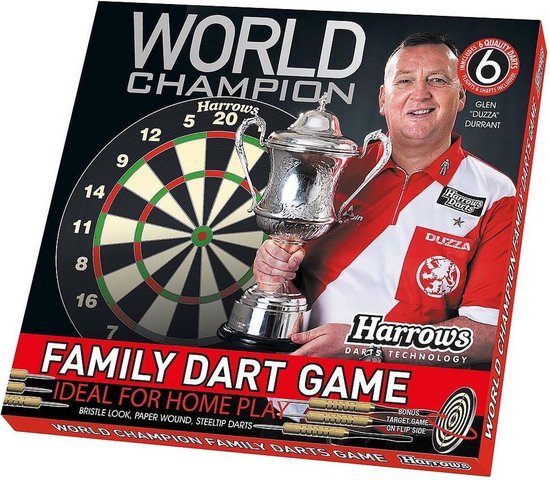 Dartbord Harrows World Champion 45 cm - Sportief spelen - Darten/darts - Dartborden voor kinderen en volwassenen - Engelhart