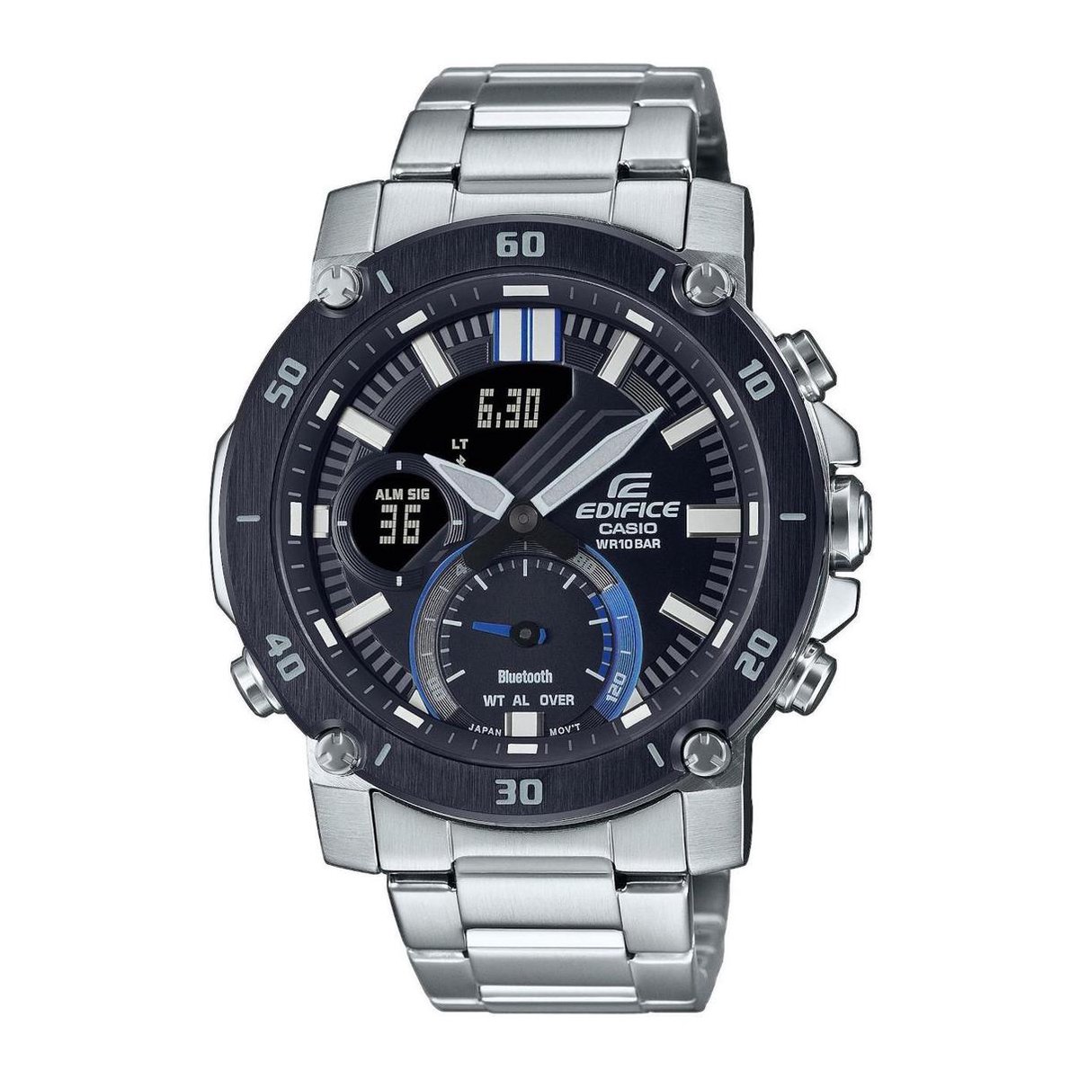 Casio Edifice ECB-20DB-1AEF Horloge - Staal - Zilverkleurig - Ø 42 mm