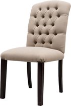 By Kohler Eetkamerstoel taupe zwart houten poten (108810)