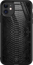 iPhone 11 hoesje glass - Black snake | Apple iPhone 11  case | Hardcase backcover zwart