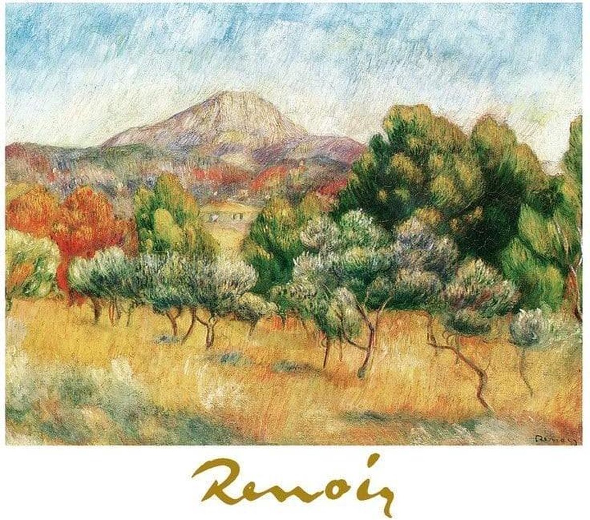 PGM Kunstdruk Auguste Renoir - Il mont Sainte-Victoire 70x50cm Divers