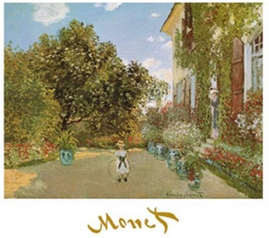 Kunstdruk Claude Monet - La casa della artista 70x50cm
