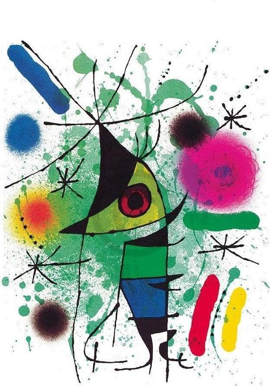 Joan Miró: Tableau «Le poisson qui chante» (1972), encadré – Classic-Art