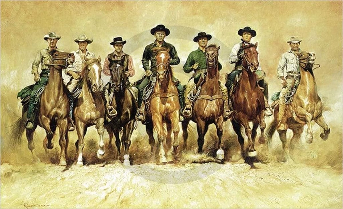 PGM Kunstdruk Renato Casaro - The magnificent Seven 100x61cm Divers