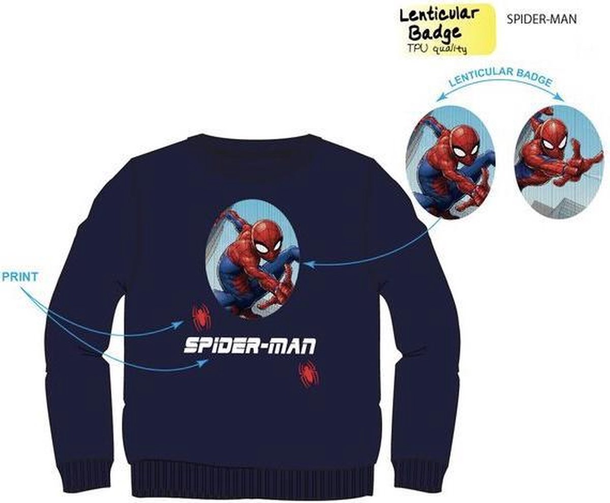Marvel Spiderman sweater donkerblauw maat bol | 92/98