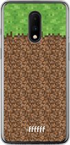 OnePlus 7 Hoesje Transparant TPU Case - Minecraft - Grass #ffffff