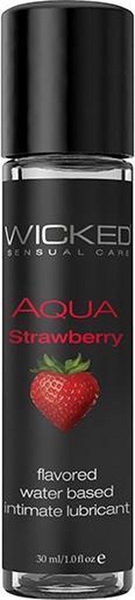 Goedkoopste Wicked - Aqua glijmiddel aardbeien smaak 30 ml - 30ml