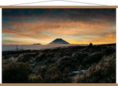 Schoolplaat – Berg in de Verte - 120x80cm Foto op Textielposter (Wanddecoratie op Schoolplaat)