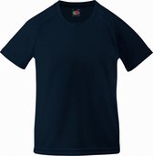 Fruit Of The Loom Kinderen Unisex Prestatie Sportskleding T-Shirt (2 stuks) (Donker Marine) Maat 116