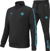 Malelions Sport Quarterzip Tracksuit - Black/Blue - XL