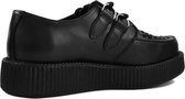 T.U.K Unisex Viva Mondo Creeper Leder Zwart