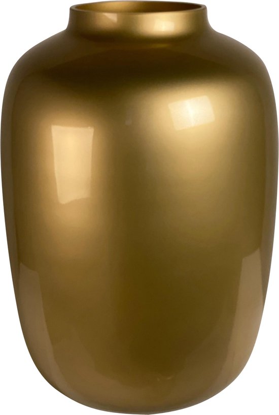 Gouden Vaas - Glazen Vaas - Bloemenvaas - 35cm x Ø25cm