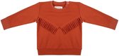 Little Indians Boho Sweater Picante - Trui - Roodbruin - Volant - Meisjes - Maat: 6 jaar