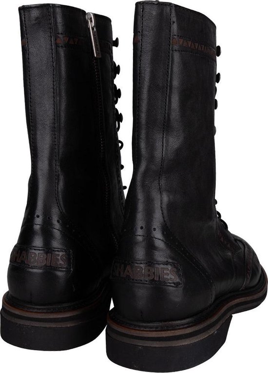 Shabbies Veterboots Ankle Boot Lace Up And Zipper 2.5 cm Leather Zwart  Maat:37 | bol.com