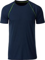 James and Nicholson - Heren Sportshirt (Navy/Geel)