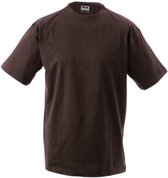 James and Nicholson - Unisex Medium T-Shirt met Ronde Hals (Bruin)
