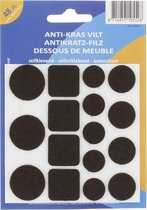 Anti-krasvilt - Vloer bescherm set ZWART - 46 Delig