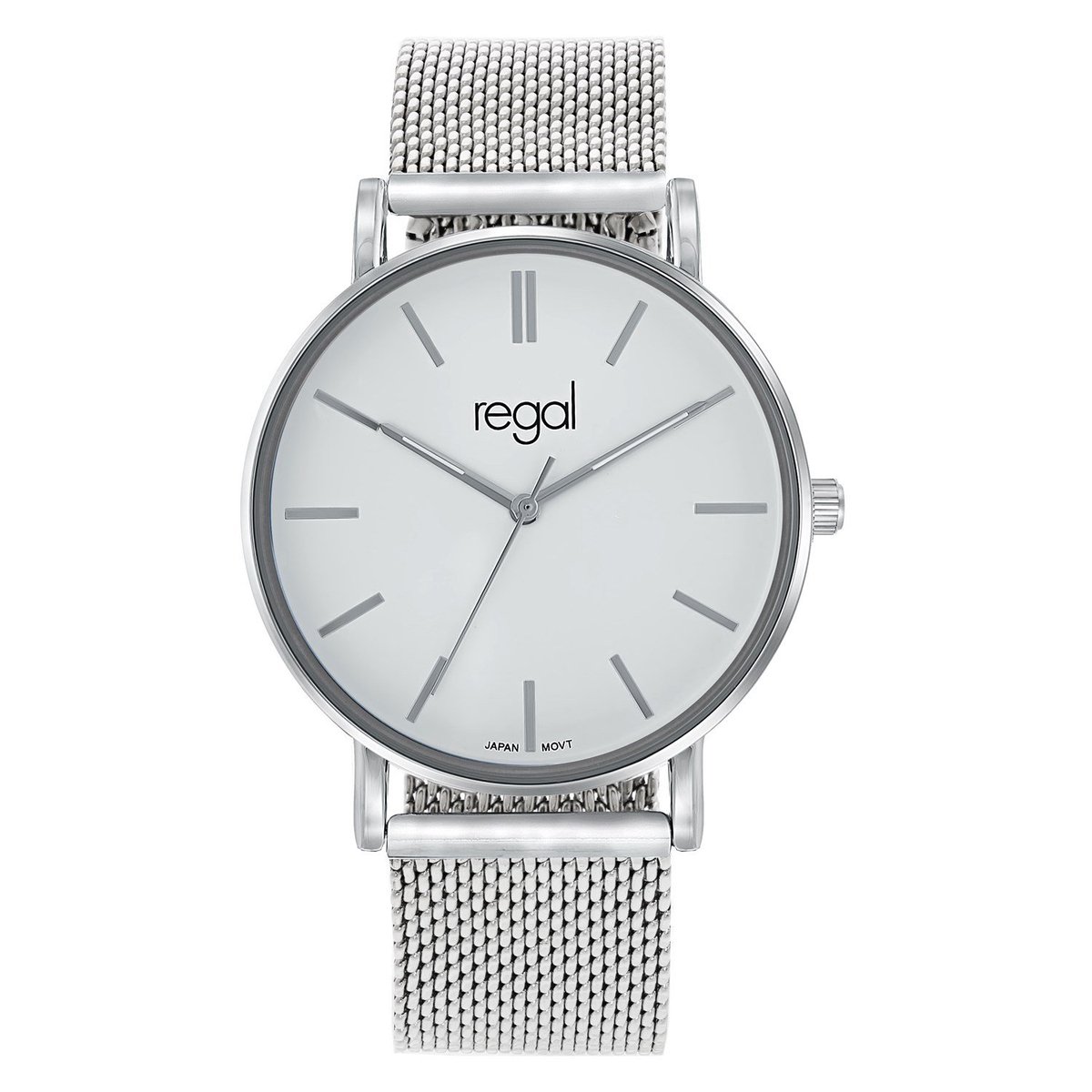 Regal mesh Horloge - Staal - Zilverkleurig - Ø 40 mm