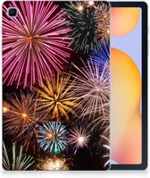 TPU Bumper Case Samsung Galaxy Tab S6 Lite | Tab S6 Lite 2022 Tablet Hoesje Vuurwerk met transparant zijkanten