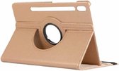 Xssive Tablet Hoes Case Cover voor Samsung Galaxy Tab S7 T870 - 360° draaibaar - Goud