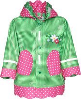 Playshoes Regenjas Kinderen Ruitjes & Stippen - Groen/Roze - Maat 92