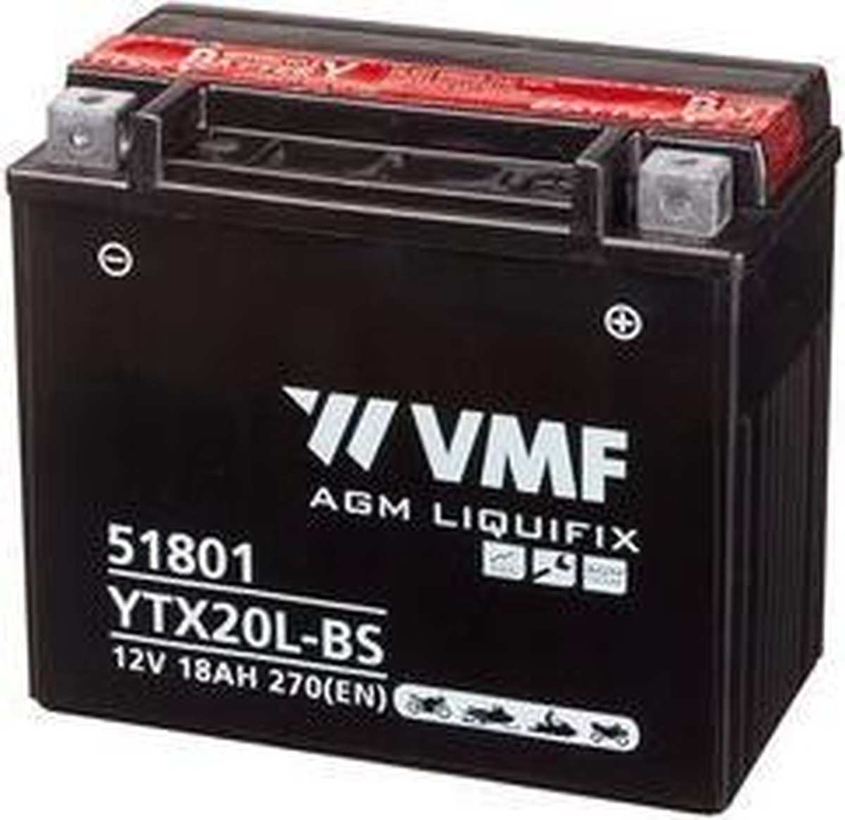 Succesvol mezelf Invloedrijk VMF Powersport Liquifix batterij 12 V 30 Ah YIX30L-BS | bol.com