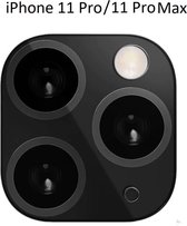 Apple iPhone 11 Pro (Max) Camera Lens Metal Protector - Zwart