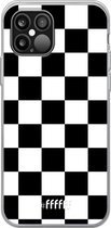 iPhone 12 Pro Max Hoesje Transparant TPU Case - Checkered Chique #ffffff