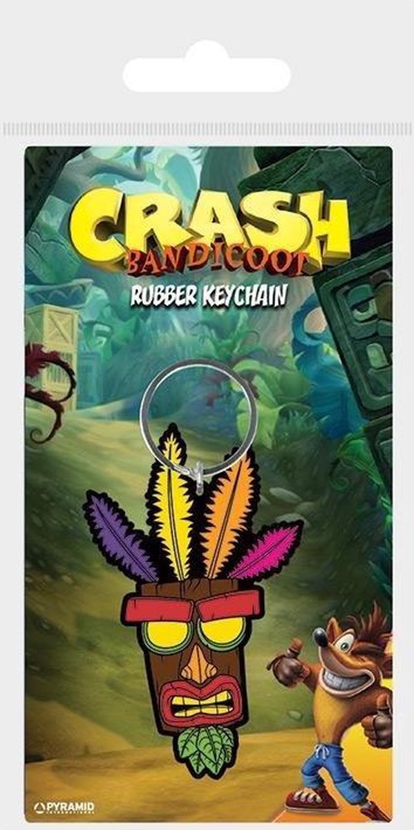 Crash Bandicoot Aku Aku - Rubberen Sleutelhanger