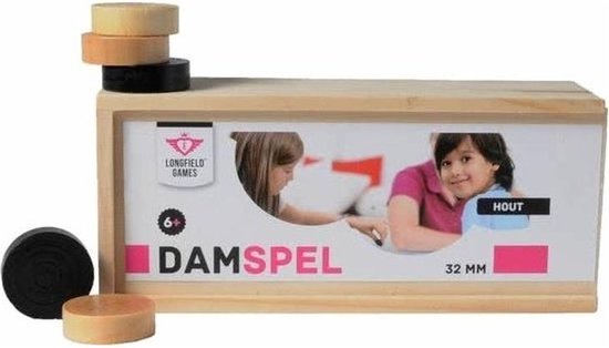 Compleet damspel met dambord en damstenen - familie spelletjes sets - Merkloos