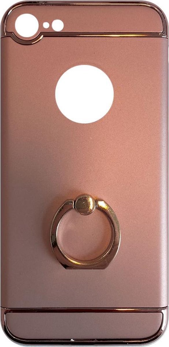 Fit Fashion - Hardcase Hoesje - Met ring - Geschikt voor iPhone 7 - Roze