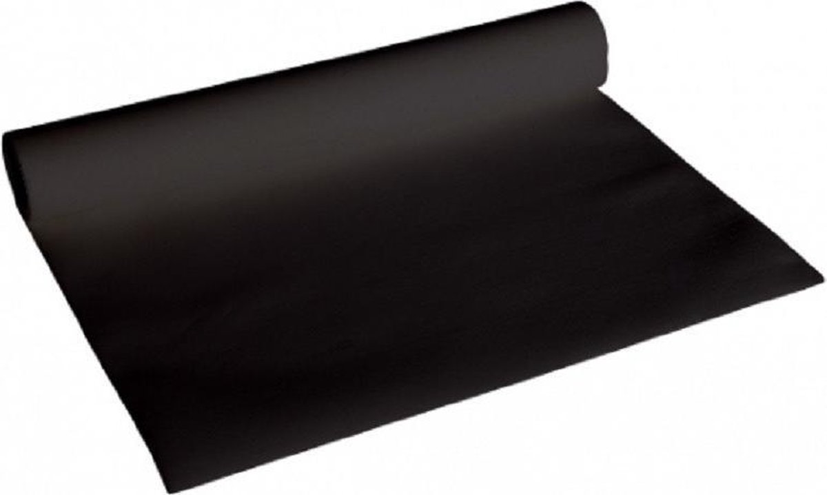 Set van 2x stuks luxe zwarte tafellopers 480 x 40 cm
