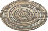 1x Naturel ronde placemats/onderleggers 38 cm - Tafeldecoratie onderlegger rond