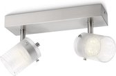 Philips myLiving Toile - Plafondlamp - 2 spots - LED - Wit