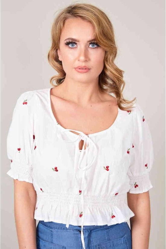 Voodoo Vixen Gypsy Top M Winnie Milkmaid Inspired Wit Bol Com