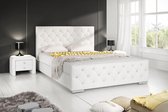 Meubella - Tweepersoonsbed Aventura Diamond - Wit - 180x200 cm